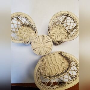 Vintage Dollhouse White Wicker Furniture